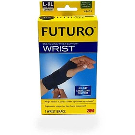 تصویر مچ بند انرژی زا فوتورو سایز L-XL مدل 2004 دست چپ Futuro Energy Wristband Size L-XL Model 2004 Left Hand