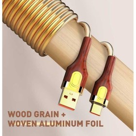 تصویر کابل تبدیل USB به Type-C الدینیو مدل LS681 طول 1 متر - طلایی 