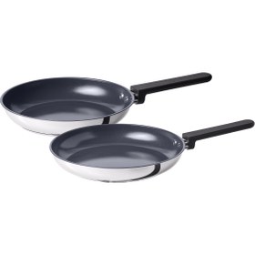 تصویر ماهی تابه سرخ کردن ست 2 عددی ایکیا مدل IKEA MIDDAGSMAT IKEA MIDDAGSMAT Frying pan, set of 2