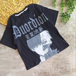 تصویر تیشرت مشکی پسرانه انیمه سایز ۴۵ و ۵۰ جنس نخ پنبه 