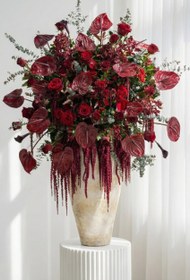 تصویر جام گل رز، انتریوم و ارکیده کد 3030 