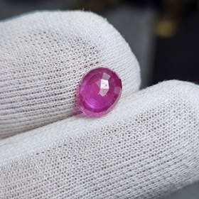 تصویر نگین سنگ یاقوت صورتی معدنی کد 36887 