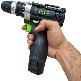 تصویر دریل شارژی 12 ولت 2باطری PAP CD1225 