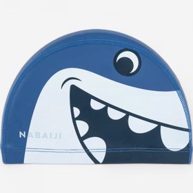 تصویر کلاه شنا نابایجی - دکتلون Nabaiji Swimming Cap - Size S - Blue/Shark Printed 