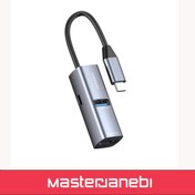 تصویر هاب تایپ سی پاورولوژی Powerology Aluminum Mini USB-C Hub PWJT424BK 