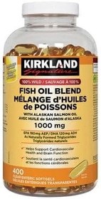 تصویر امگا ۳ فیش اویل ترکیبی کرکلند ۴۰۰ عددی Fish oil kirkland