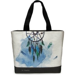 تصویر ساک رودوشی کتان طرح Blue Dreamcatcher 