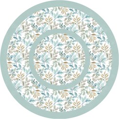 تصویر رومیزی گرد تاچ قطر ۷۰ مخمل آسترکشی و قیطان دوزی 