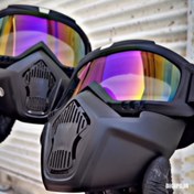 تصویر نقاب موتور سواری و دوچرخه سواری | ماسک هفت رنگ 