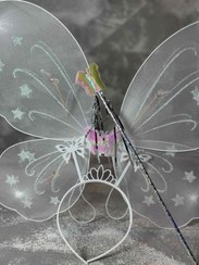 تصویر بال فرشته چراغ دار - سفید 