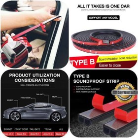 تصویر نوار درزگیر و صداگیر خودرو دو لایه طول ۵ متر 