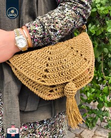 تصویر کیف رافیا درب دار 