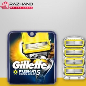 تصویر بسته 4 عددی یدک فیوژن 5 پروشیلد ژیلت gillette fusion 5 proshield blades