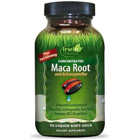 تصویر ماکا و آشواگاندا ارواین نچرالز Irwin Naturals Maca Root and Ashwagandha