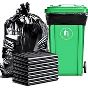 تصویر کیسه زباله مشکی سایز ۱۲۰×۱۰۰ بسته ۲۵ کیلوگرمی 