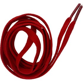 تصویر بند کتونی رنگ قرمز مات 