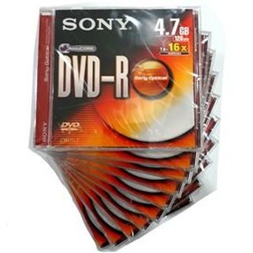 تصویر 10عدد DVD-R خام قابدار بزرگ(قاب ترک دار)سونی اصلی 