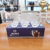 تصویر لیوان دسته دار مانسا ۶ عددی 