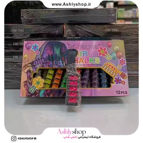 تصویر پک گچ مو شونه دار ۱۲ عددی – رنگ کن، بدرخش، خاص باش! Pack of 12 combed hair chalks