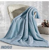 تصویر پتوی بزرگ سفید پتو مروارید جوانه آسمانی آبی دو نفره Merinos 