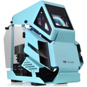 تصویر کیس کامپیوتر ترمالتیک Thermaltake AH T200 Turquoise Micro Tower 