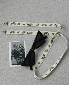 تصویر بند عینک طرح برگ سبز 