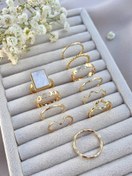 تصویر پک انگشتر ده تایی طلایی 