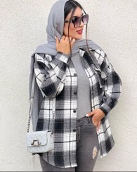 تصویر شکت دخترانه چهارخونه نورا 