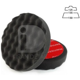 تصویر پد پولیش وافلی روتاری بسیار نرم سایز 130 میلی متر منزرنا Menzerna Polishing Pad Soft Black 130mm 