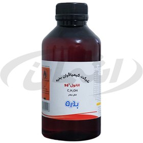 تصویر الکل (اتانول) 96 درصد پت قهوه‌ای یک لیتری تلخ 