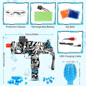 تصویر تفنگ تیر ژله ایی مدل UZI 