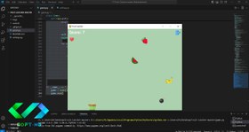 تصویر پروژه آماده بازی میوه Fruit Catcher با پایتون و کتابخانه pygame 