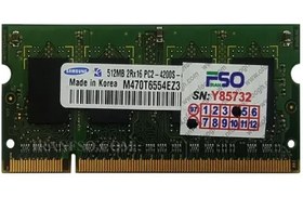 تصویر رم لپ تاپ 512 مگابایت Samsung DDR2-667-5300 MHZ 1.8V 