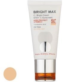 تصویر کرم ضد آفتاب و ضد لک سی برایت SPF50 رنگ طبیعی Bright Max C Bright Stay C Sunscreen Cream SPF50