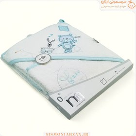 تصویر حوله کلاه دار گلدوزی شده مادرکر 