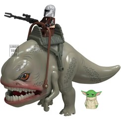 تصویر مینی فیگور لگو جنگ ستارگان Star Wars مدل Mandalorian And Blurrg 