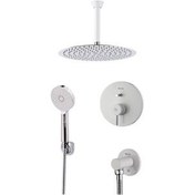 تصویر شیر دوش توکار kwc مدل زو سفید تیپ 3 (S30) با سردوش ABS 