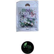 تصویر کیسه نایلون دسته موزی چاپدار کوالا ۲۵*۳۵،بسته ۱۰۰ عددی - گل 