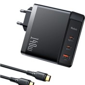 تصویر شارژر دیواری مک دودو مدل CH-2913 ظرفیت ۱۴۰ وات با ۳ پورت USB Type C 