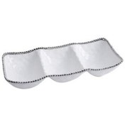 تصویر بشقاب سفید لوکس 3 سرویس محفظه اورجینال PAMPA BAY 