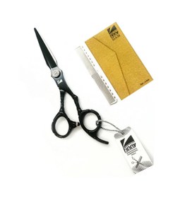 تصویر قیچی آرایشگری کرتزر فینی 6اینچ مشکی (کات و کوتاهی - قدرتی سیما) ا Kretzer Finney Barber Scissors 6 inches black (cutting and shortening - Sima power) Kretzer Finney Barber Scissors 6 inches black (cutting and shortening - Sima power)