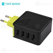 تصویر آداپتور شارژر 4 پورت راک اسپیس Rock Space RWC0236 Sugar Travel Charger 