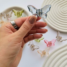 تصویر مینی کلیپس پروانه کریستالی سایز ۴.۵ سانت 