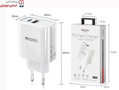 تصویر کلگی فست شارژ Yesido YC24 QC3 3A 18W Yesido YC24 QC3.0 18W Fast Wall Charger