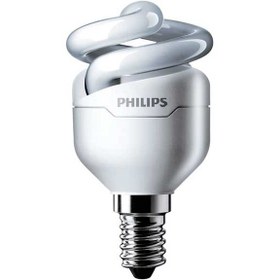 تصویر لامپ کم مصرف 5 وات فیلیپس مدل تمام پیچ پایه E14 