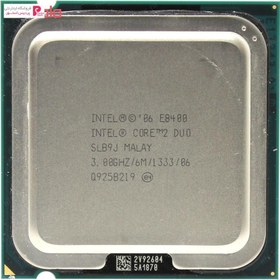 تصویر پردازنده مرکزی اینتل سری Wolfdale مدل E8400 Intel Wolfdale E8400 Series CPU