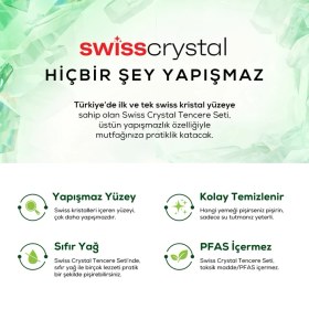 تصویر نیم قابلمه کاراجا Swiss Crystal سایز 26 سانتی کرم 