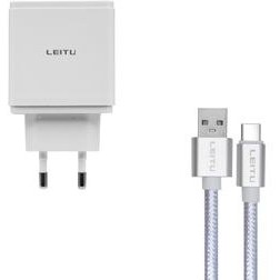 تصویر شارژر دیواری 65 وات لیتو مدل LH-21 به همراه کابل تبدیل USB-C 