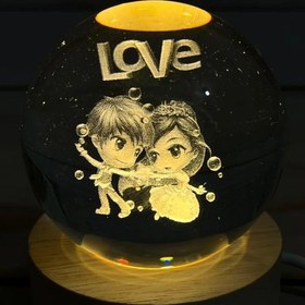 تصویر گوی لیزری طرح love 