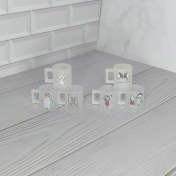 تصویر نیم‌لیوان کاوه مدل نیوزلند مات طرح‌دار 